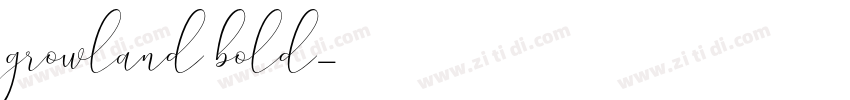 growland bold字体转换